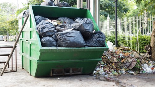 Eco-friendly garden waste recycling during clearance in Hillingdon.